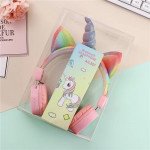 Wholesale Bluetooth Wireless Fashion Glitter Jewel Unicorn Foldable Headphone Headset with Built in Mic for Adults Children Work Home School for Universal Cell Phones, Laptop, Tablet, and More (Pink)